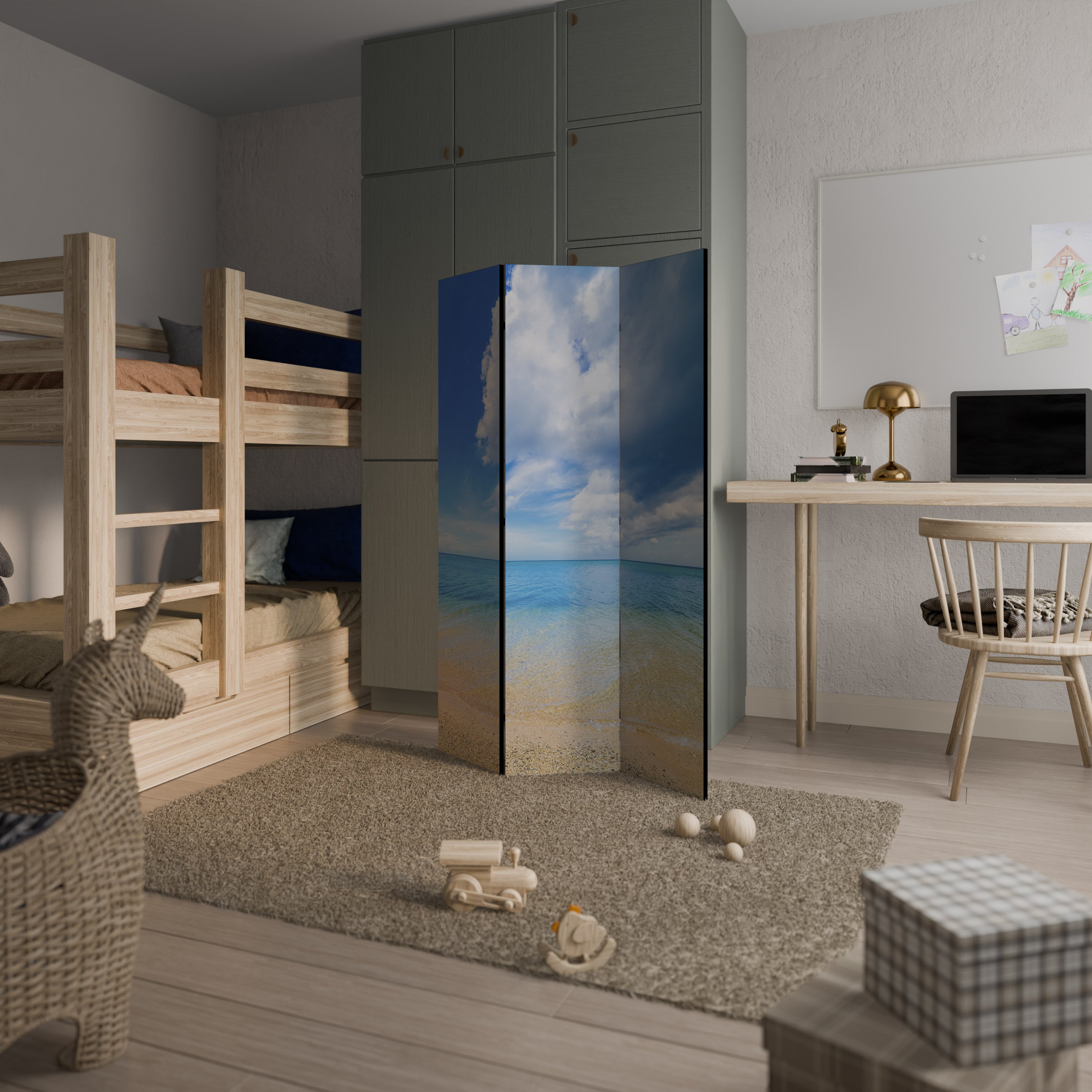 TIDES OF TIME 3-Panel Room Divider