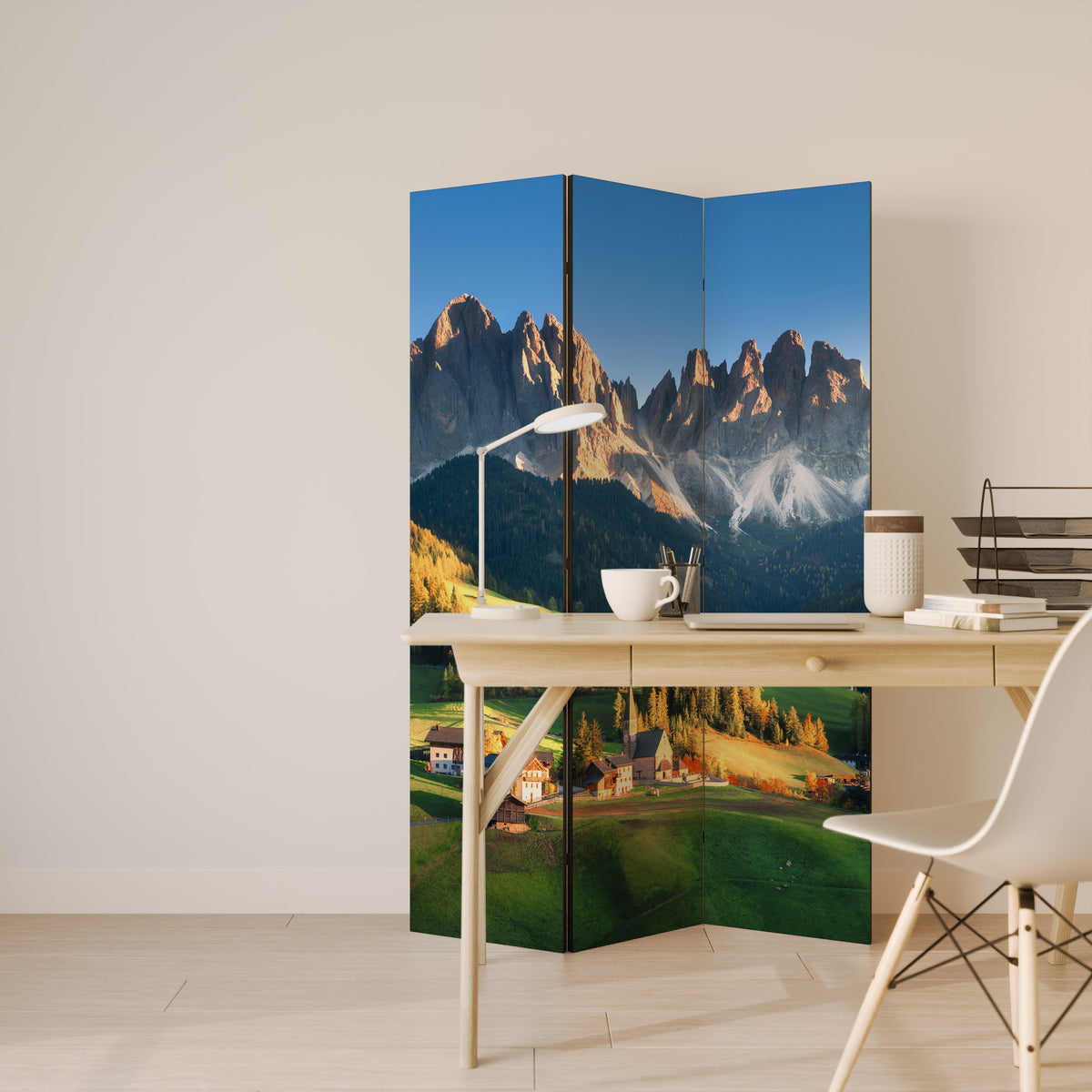 MOUNTAIN DREAMSCAPE Biombo de 3 paneles