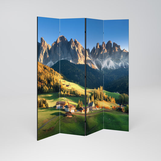 MOUNTAIN DREAMSCAPE Biombo de 4 paneles