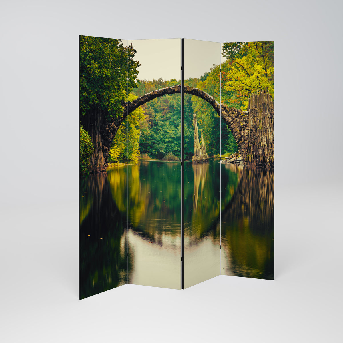 SERENE REFLECTIONS REALM Biombo de 4 paneles