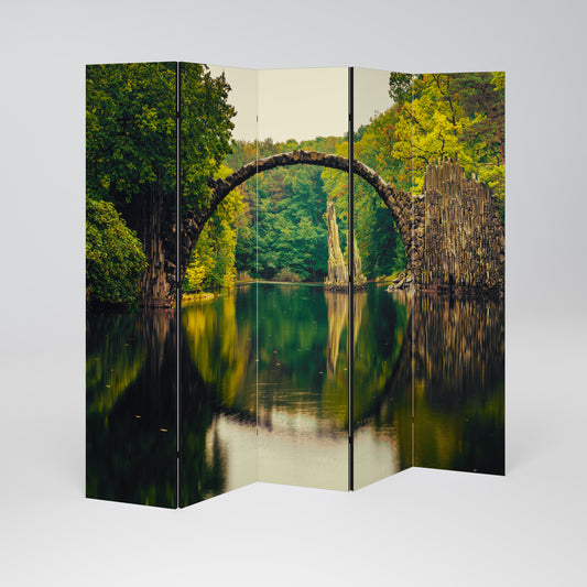 SERENE REFLECTIONS REALM Biombo de 5 paneles