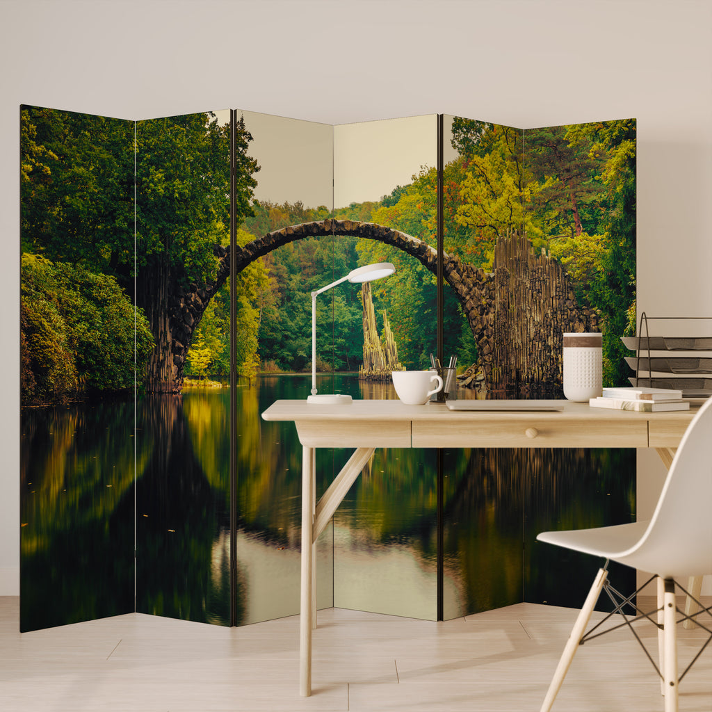 Biombo decorativo de 6 paneles SERENE REFLECTIONS REALM