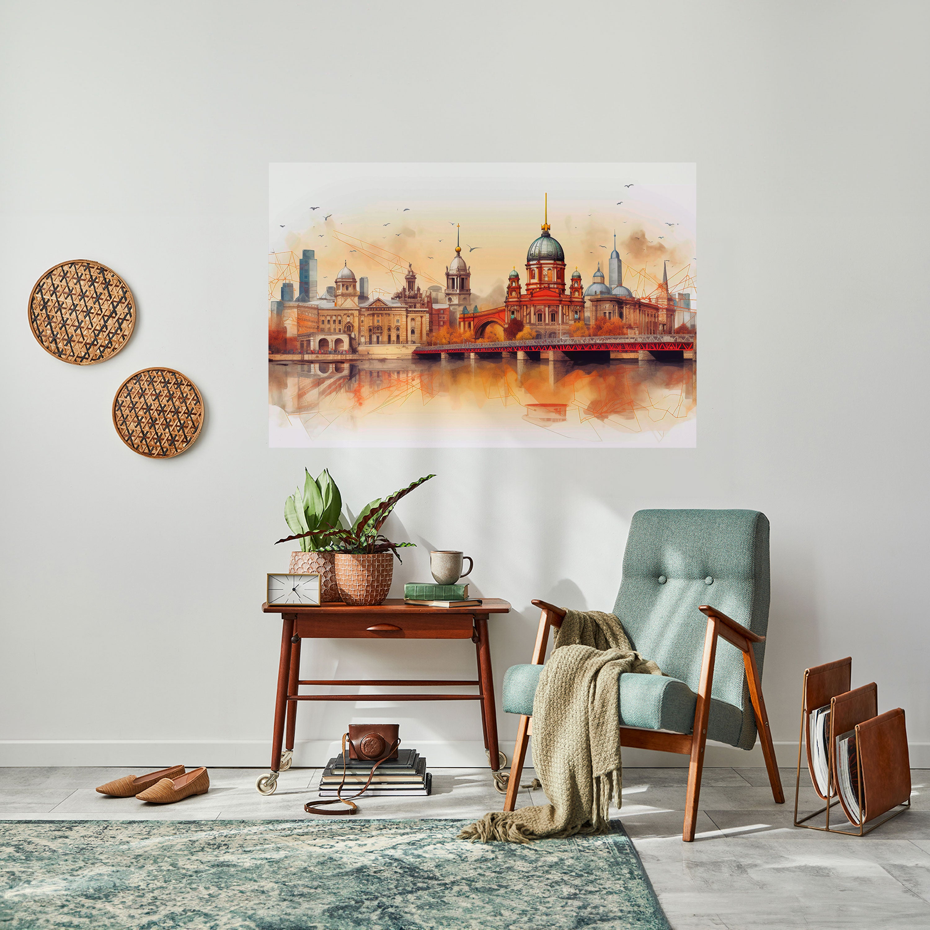 BERLIN SPIRIT Peel and Stick Horizontal Poster