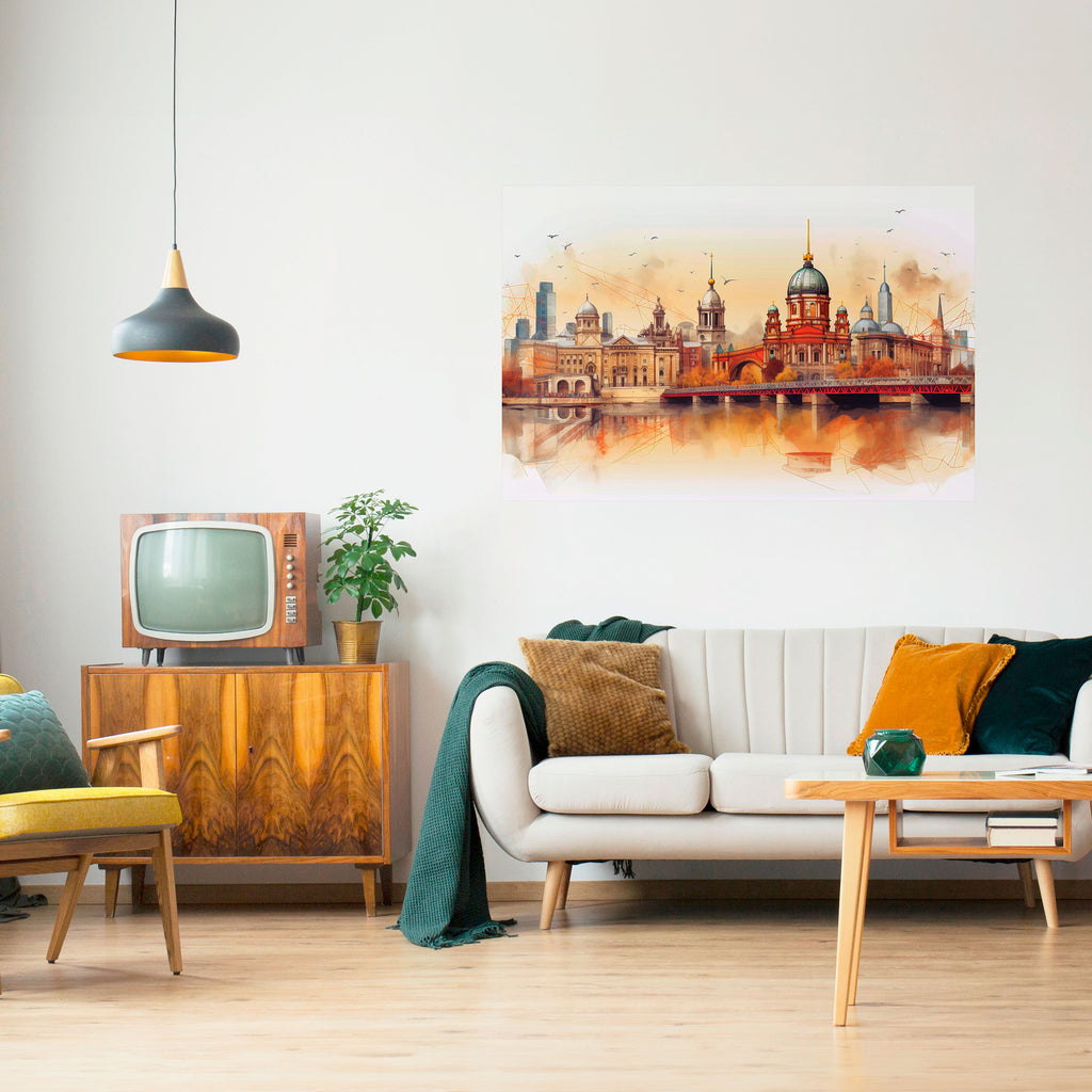 BERLIN SPIRIT Peel and Stick Horizontal Poster