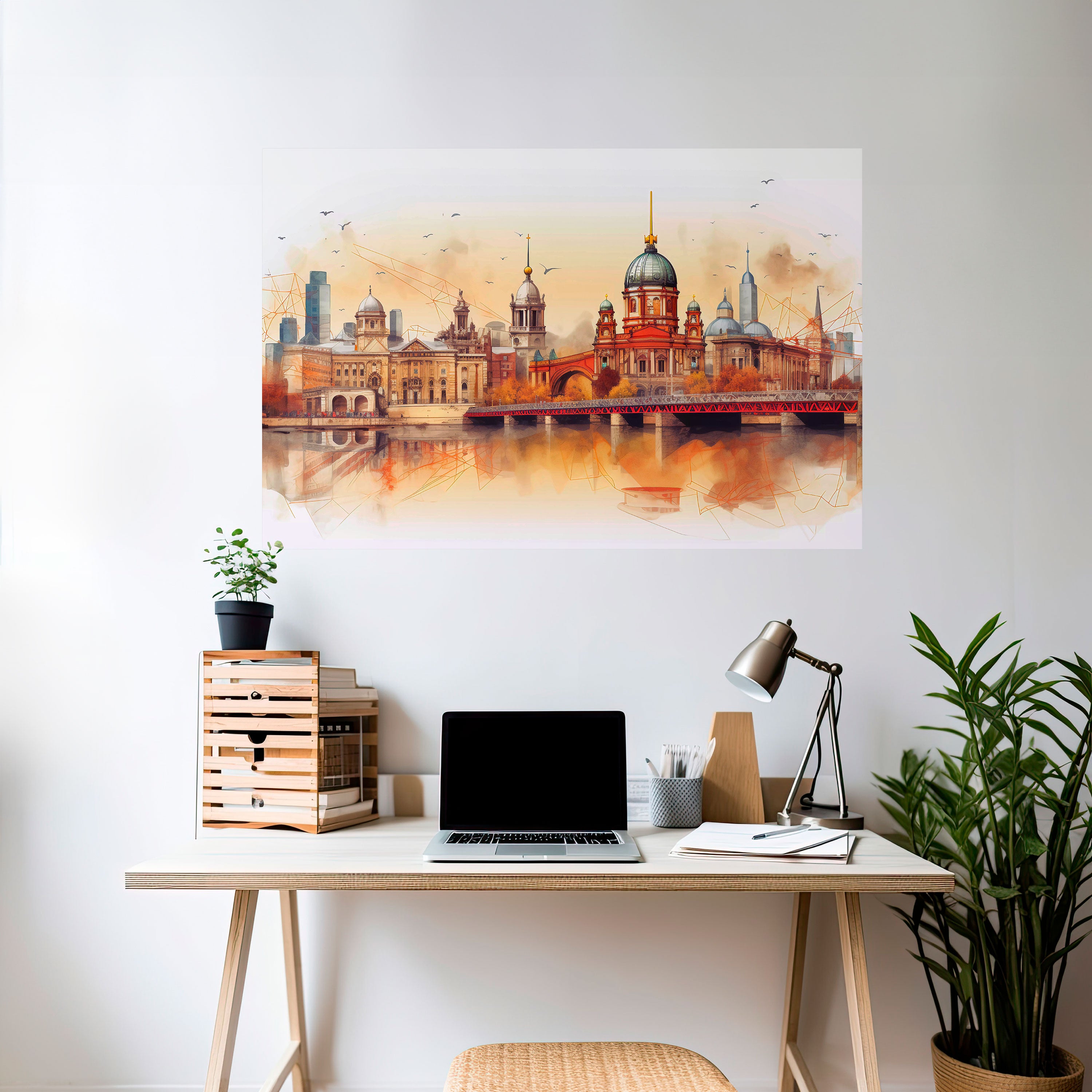 BERLIN SPIRIT Peel and Stick Horizontal Poster