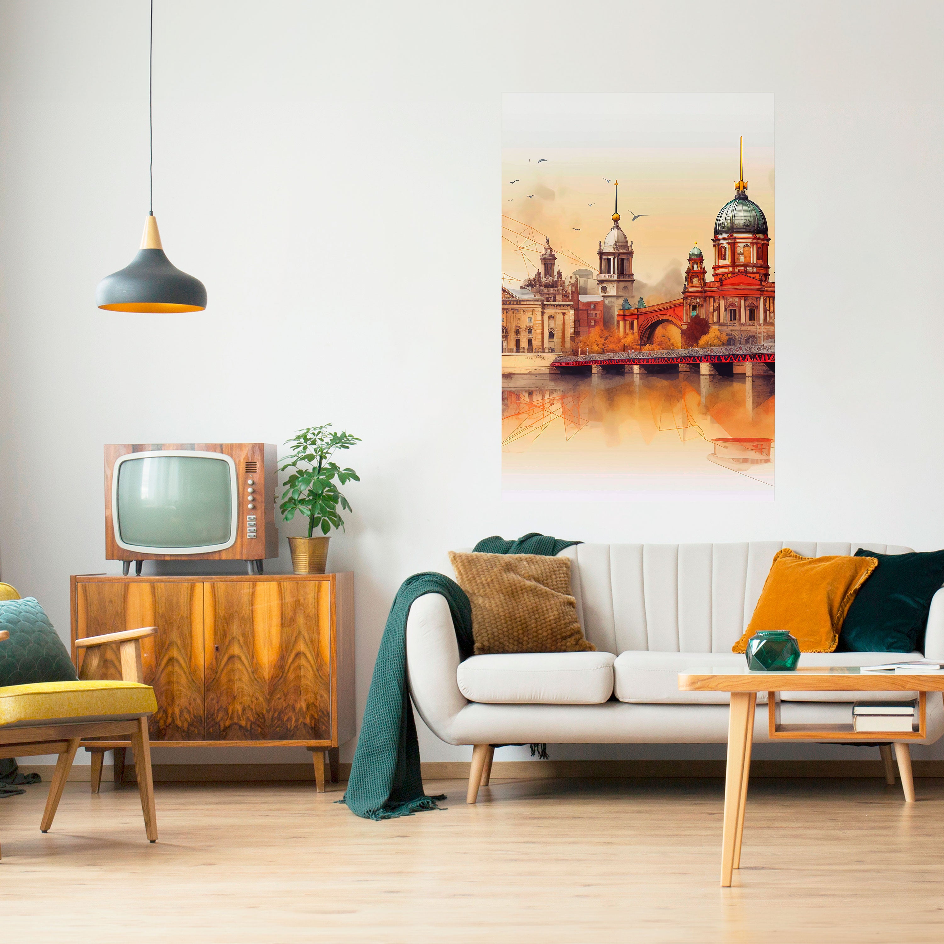 BERLIN SPIRIT Peel and Stick Vertical Poster
