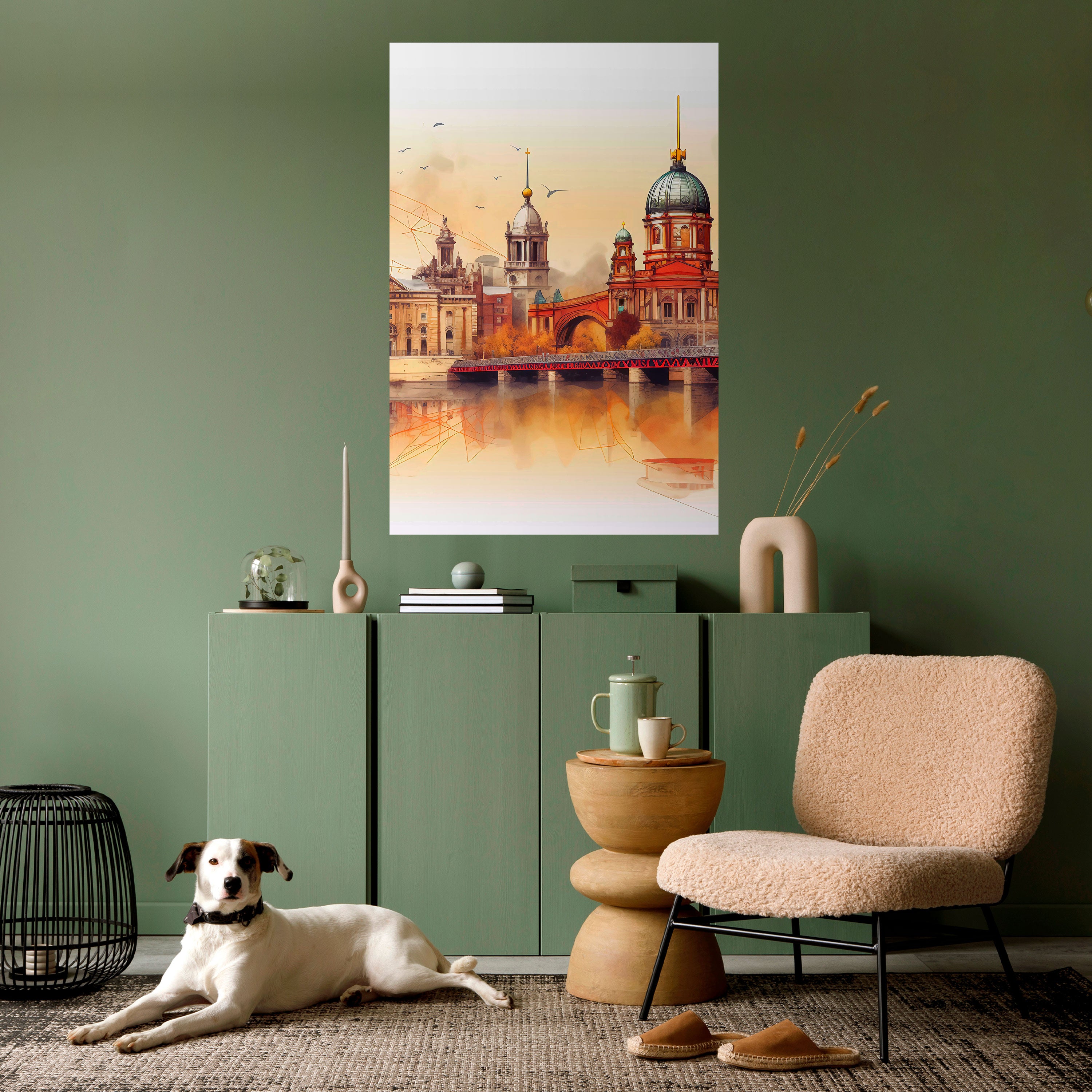 BERLIN SPIRIT Peel and Stick Vertical Poster