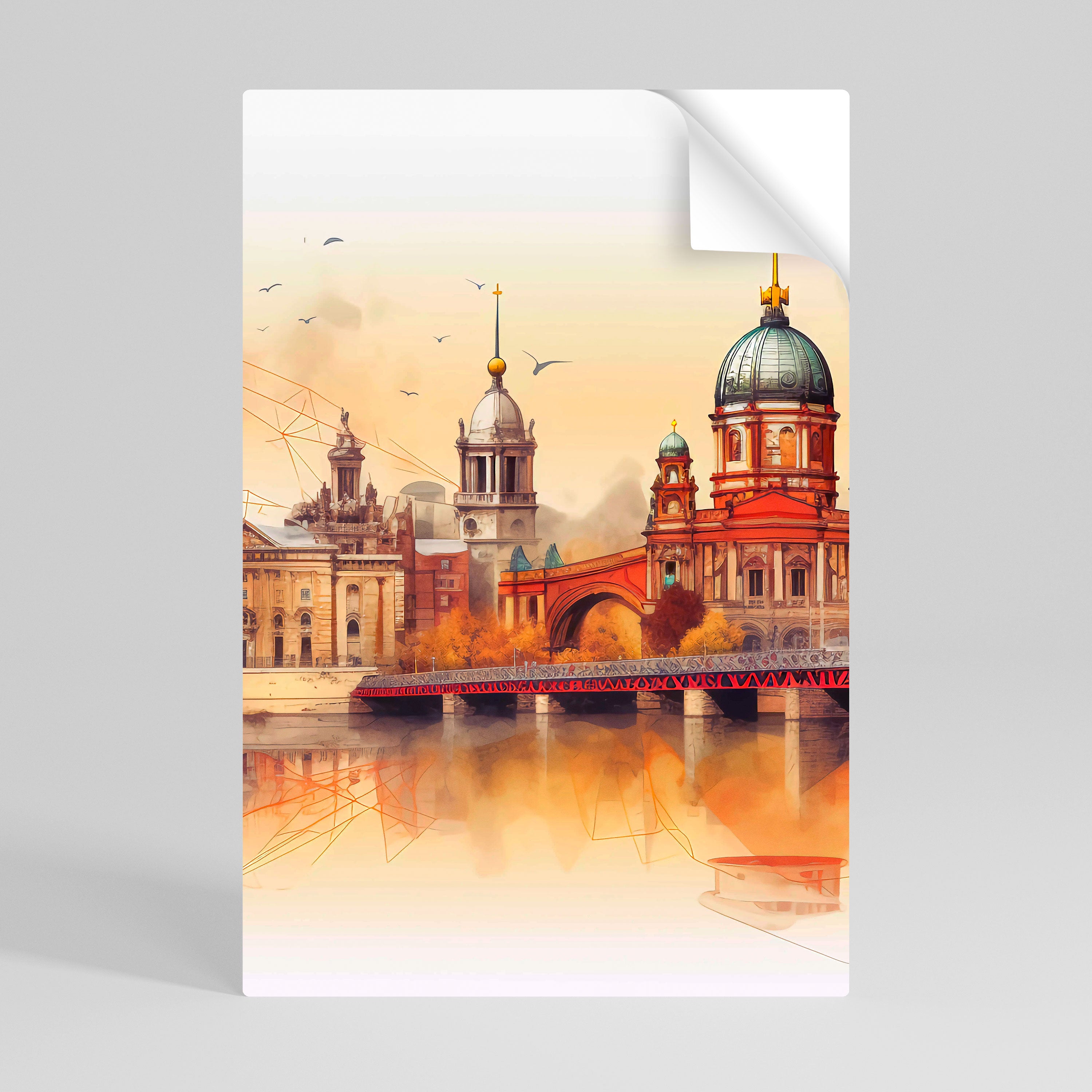 BERLIN SPIRIT Peel and Stick Vertical Poster