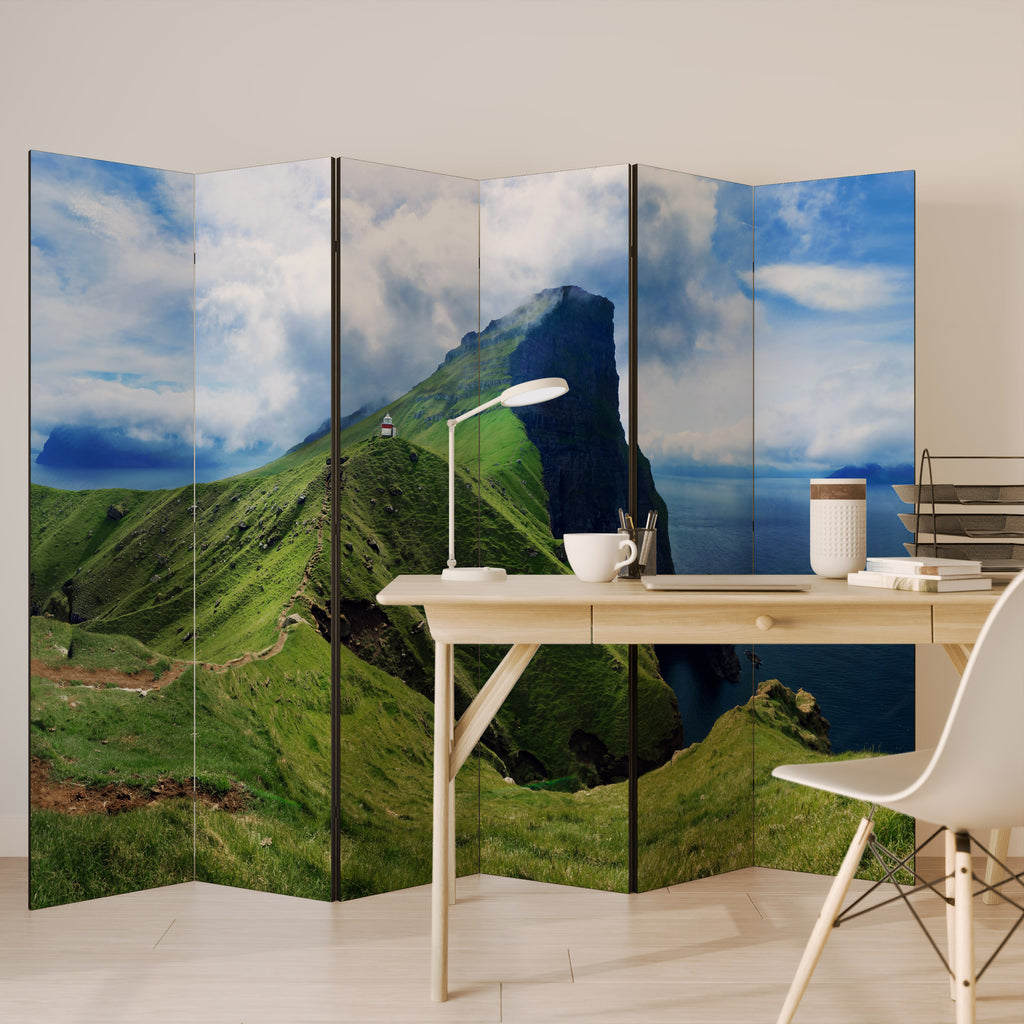 Biombo decorativo de 6 paneles Cliffs of Quietud