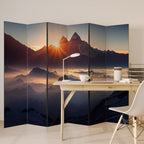 MOUNTAINS AT DAWN Biombo Decorativo de 6 Paneles