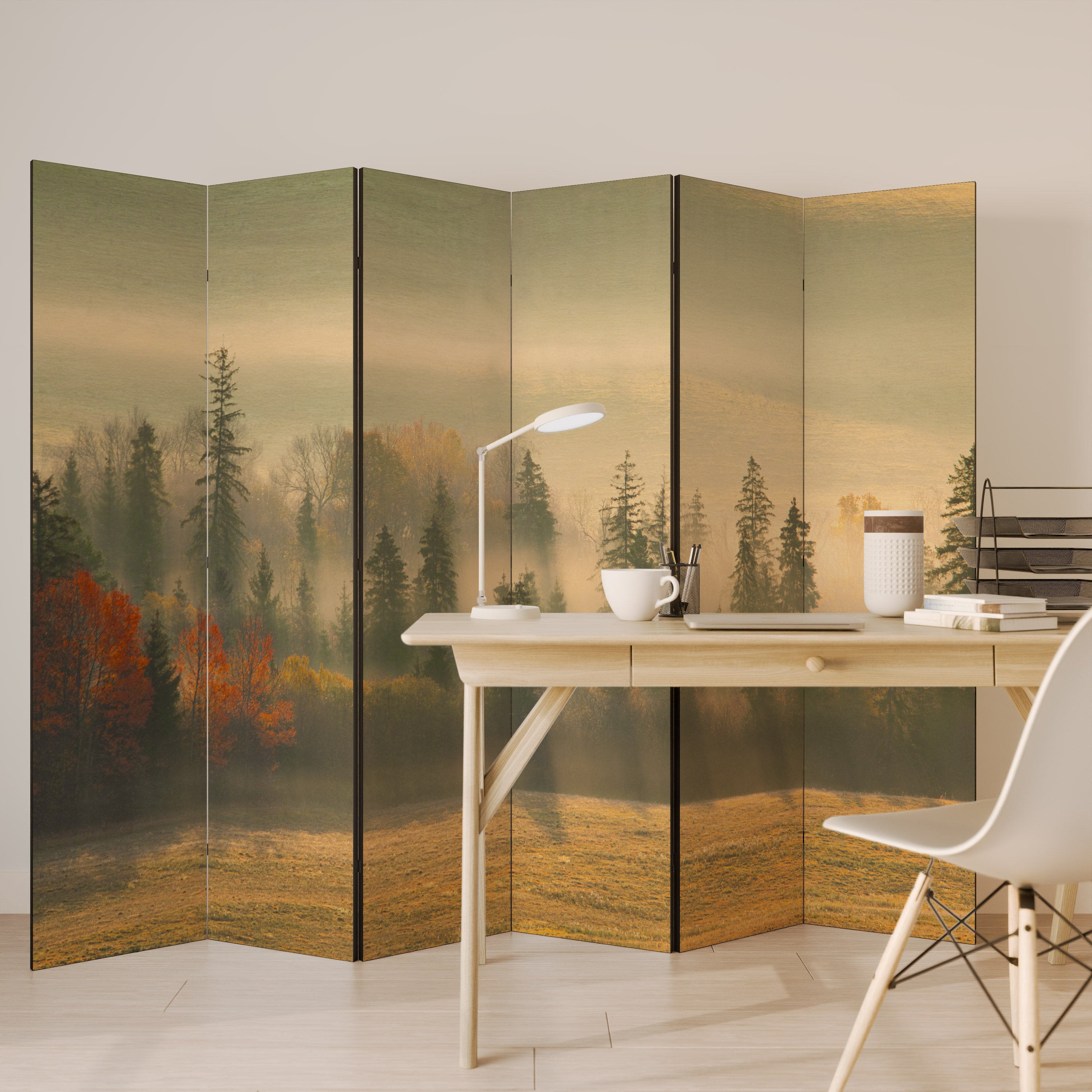 Biombo decorativo de 6 paneles GILDING HOURS