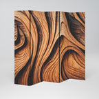 WOODEN WAVES UNFOLDED Biombo Decorativo de 5 Paneles