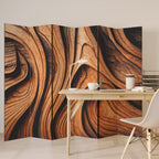 WOODEN WAVES UNFOLDED Biombo Decorativo de 6 Paneles