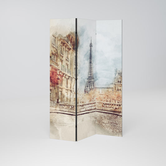 PARISIAN DAYDREAM Biombo de 3 paneles