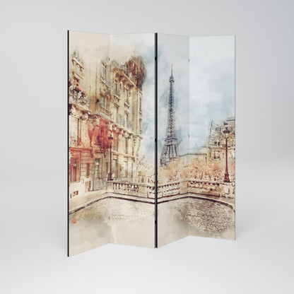 PARISIAN DAYDREAM Biombo de 4 paneles