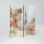 PARISIAN DAYDREAM Biombo Decorativo de 4 Paneles