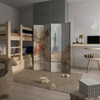 PARISIAN DAYDREAM Biombo Decorativo de 4 Paneles