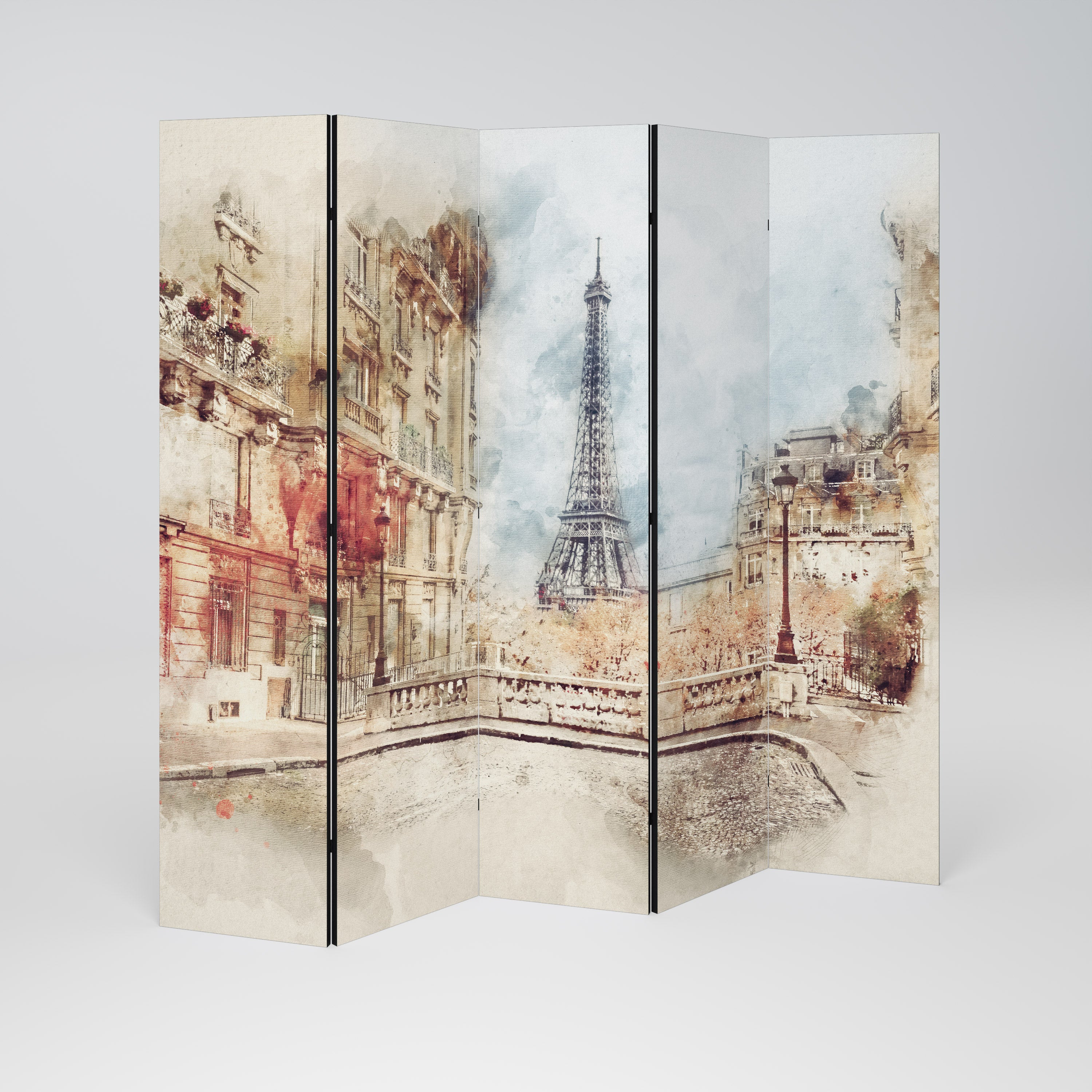 PARISIAN DAYDREAM Biombo de 5 paneles