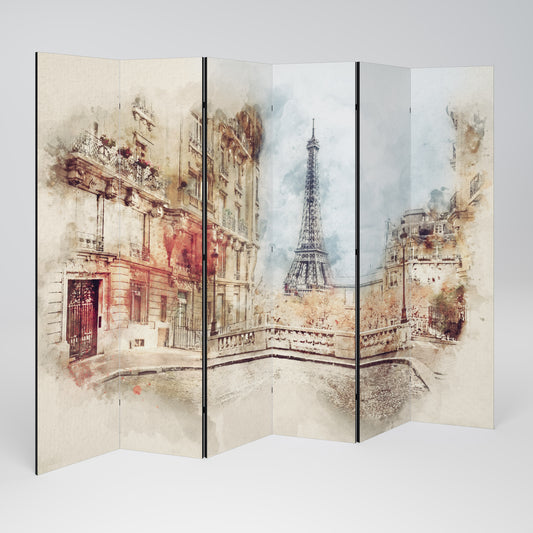 PARISIAN DAYDREAM Biombo de 6 paneles