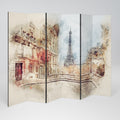 PARISIAN DAYDREAM Biombo Decorativo de 6 Paneles
