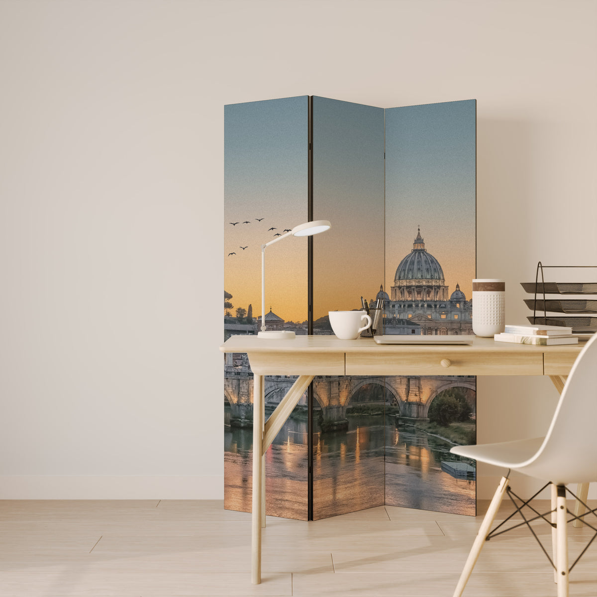 REFLECTIONS OF ROME Biombo de 3 paneles