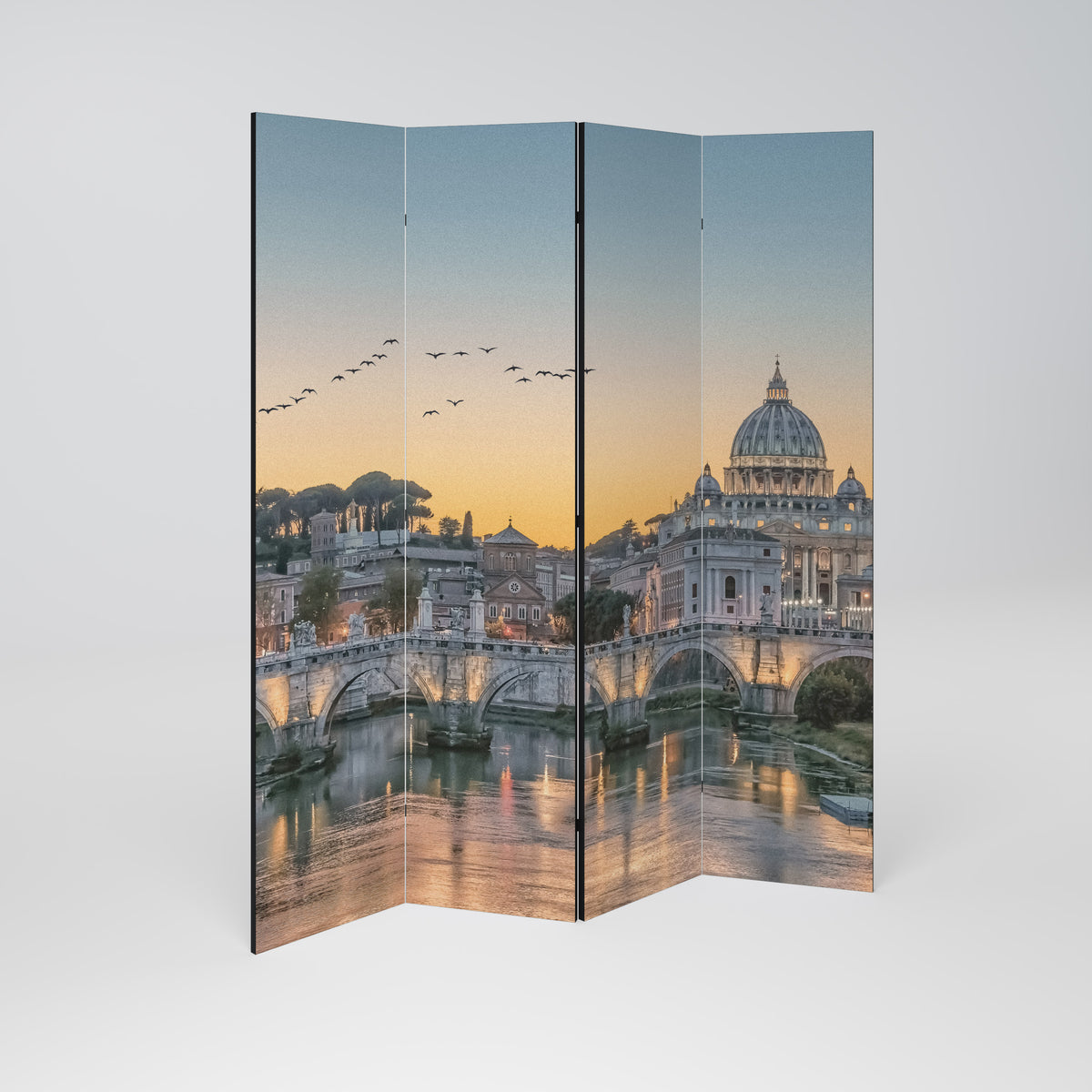 REFLECTIONS OF ROME Biombo de 4 paneles