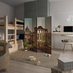 MARVELS OF THE PAST Biombo Decorativo de 4 Paneles