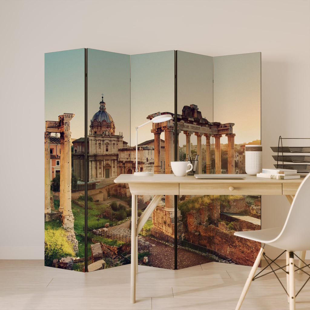 MARVELS OF THE PAST Decorative 5-Panel Room Divider