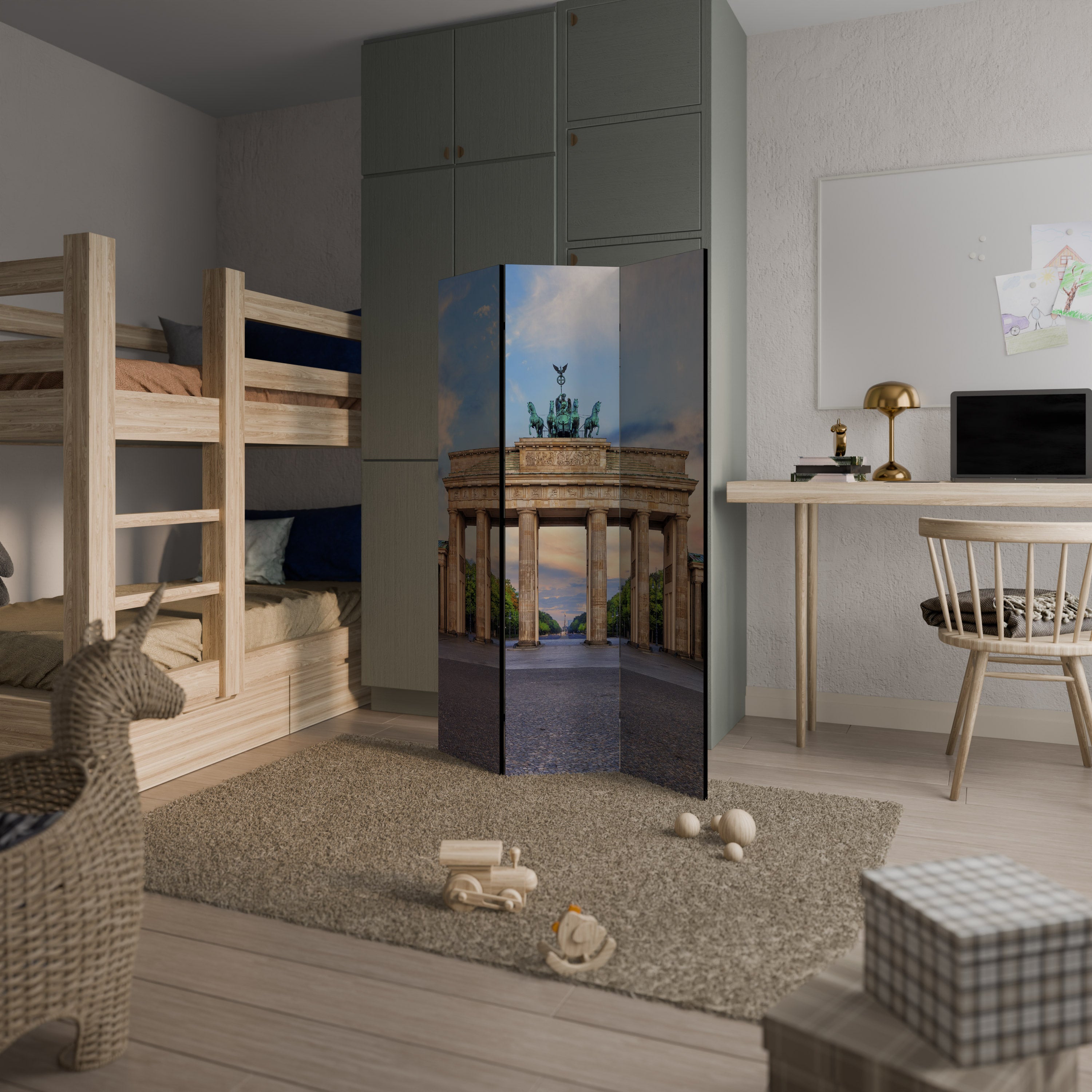 PILLARS OF MEMORY 3-Panel Room Divider