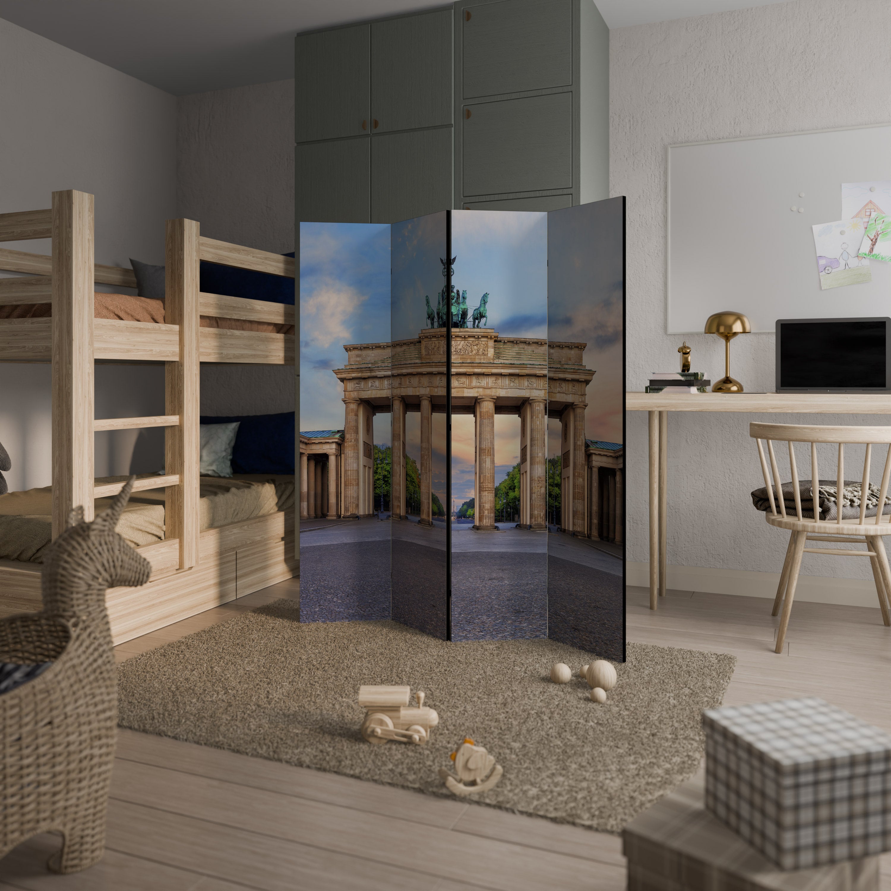 PILLARS OF MEMORY 4-Panel Room Divider