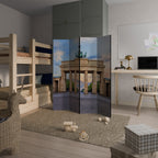 PILLARS OF MEMORY Biombo Decorativo de 4 Paneles