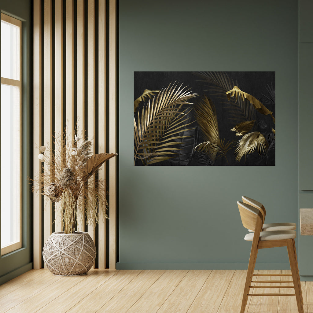 ELEGANCIA EN LA OSCURIDAD Póster horizontal autoadhesivo