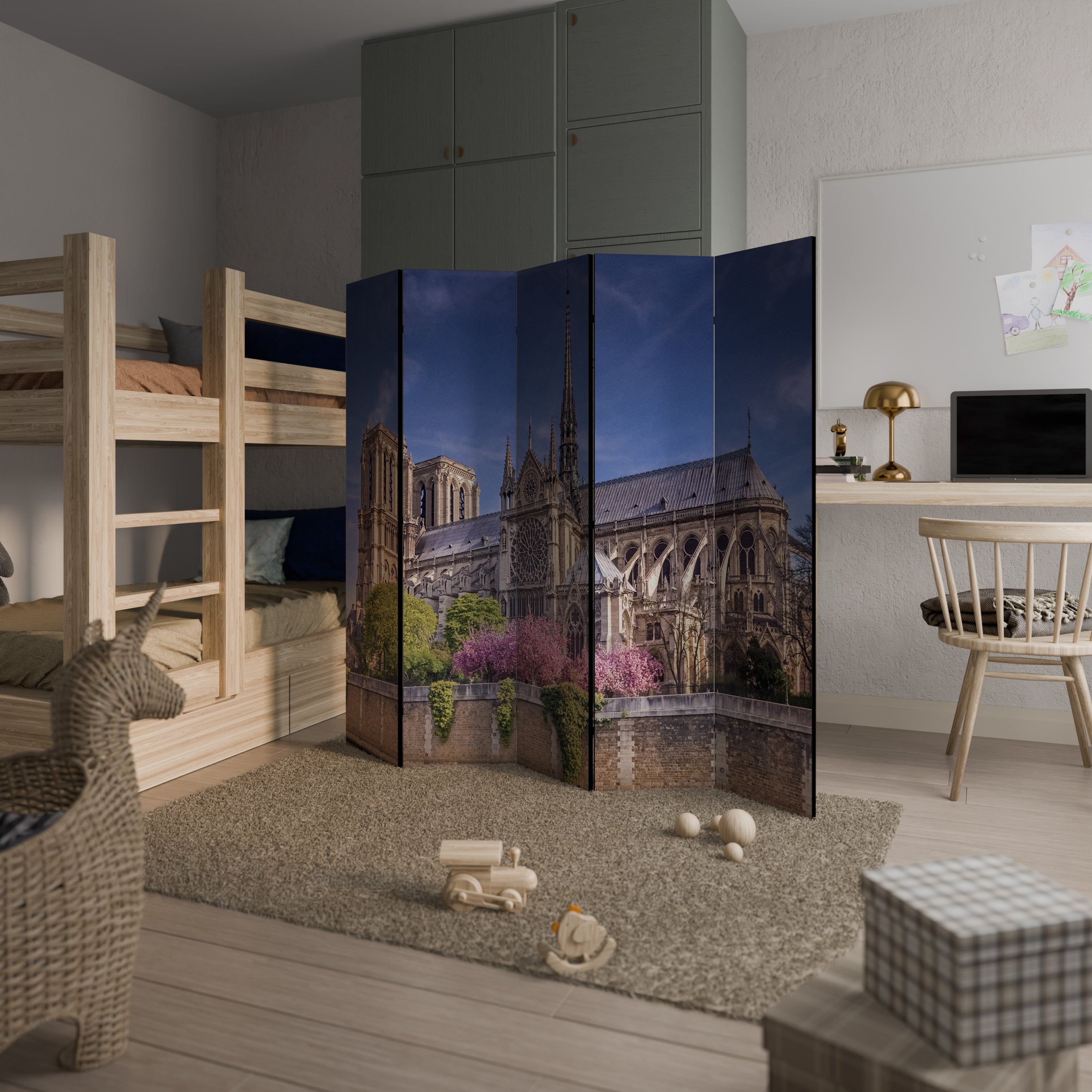 SACRED SPLENDOR 5-Panel Room Divider