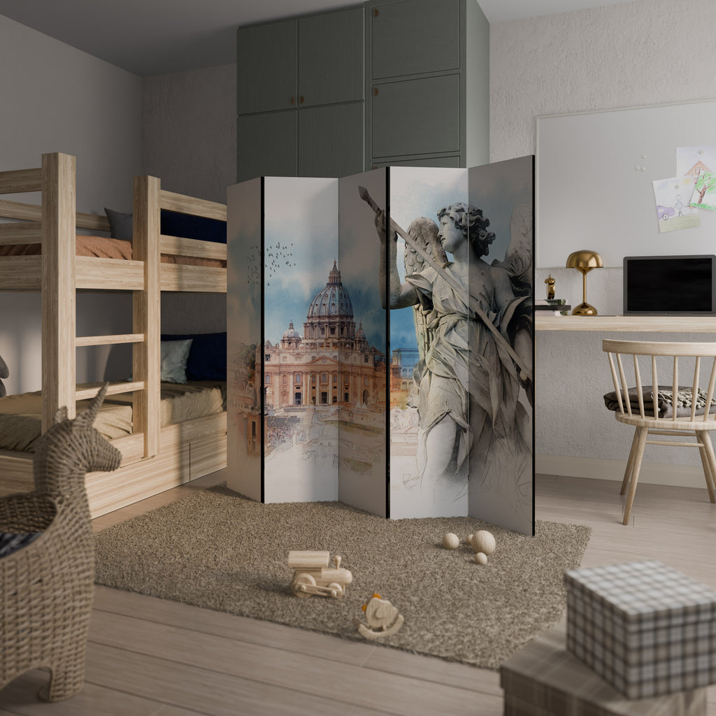 MYSTICAL CITYSCAPE RELIC 5-Panel Room Divider