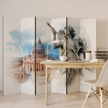 MYSTICAL CITYSCAPE RELIC Biombo de 6 paneles