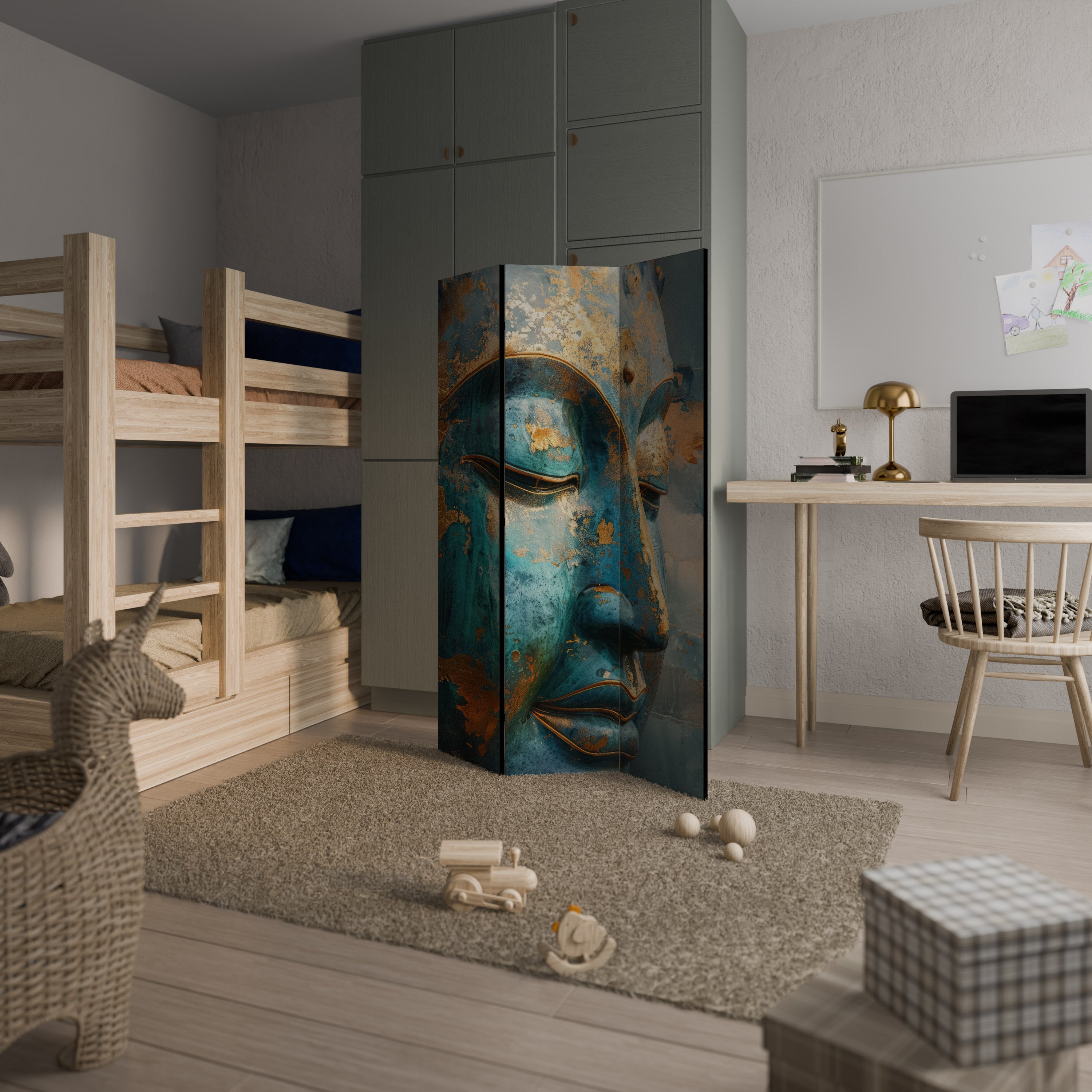 ENIGMATIC STILLNESS Biombo de 3 paneles