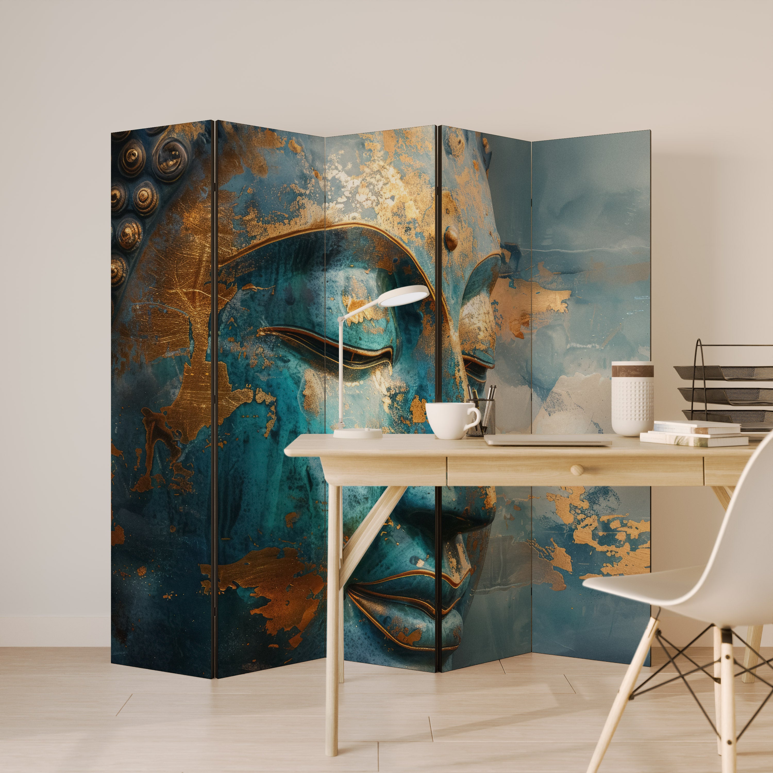 ENIGMATIC STILLNESS Decorative 5-Panel Room Divider