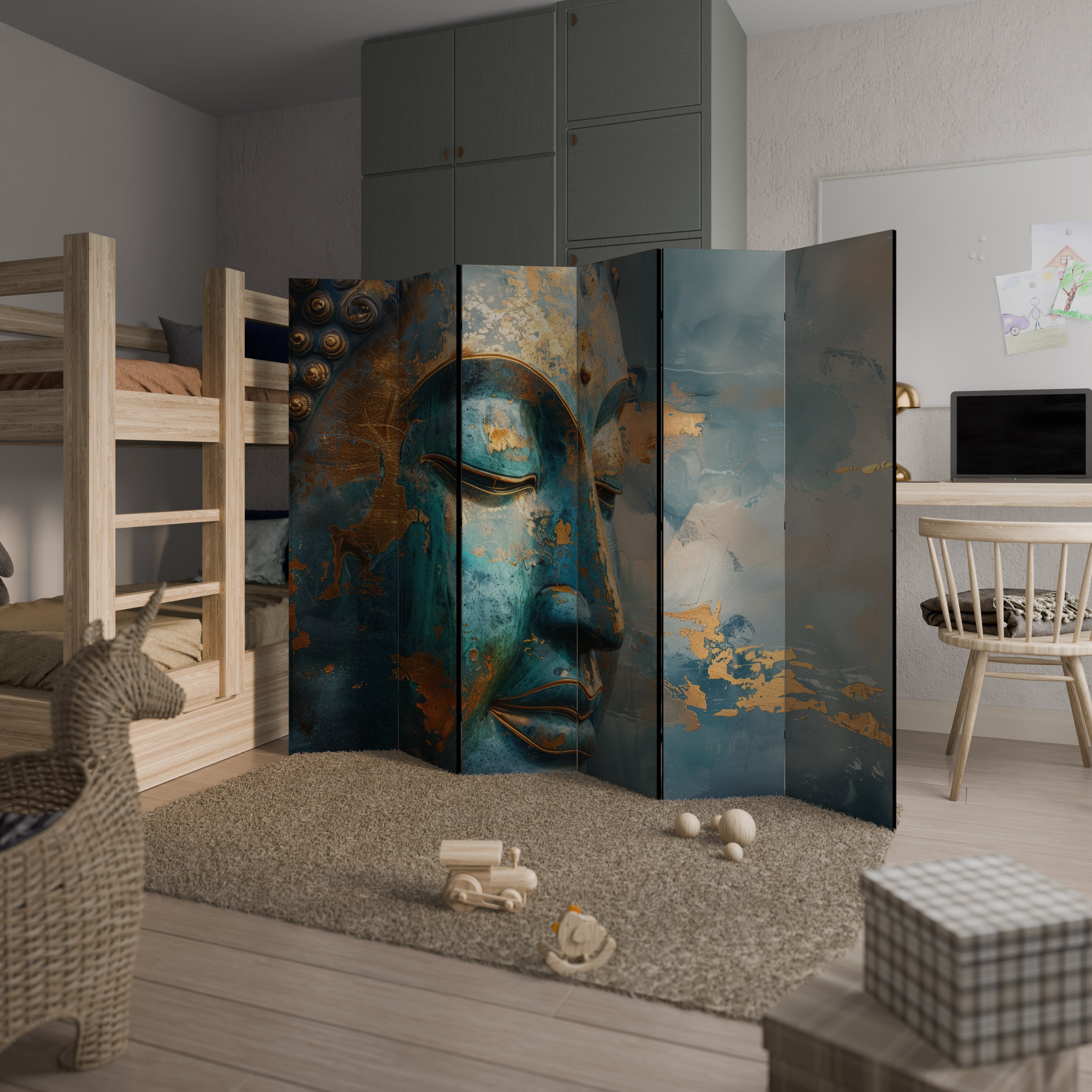 ENIGMATIC STILLNESS 6-Panel Room Divider