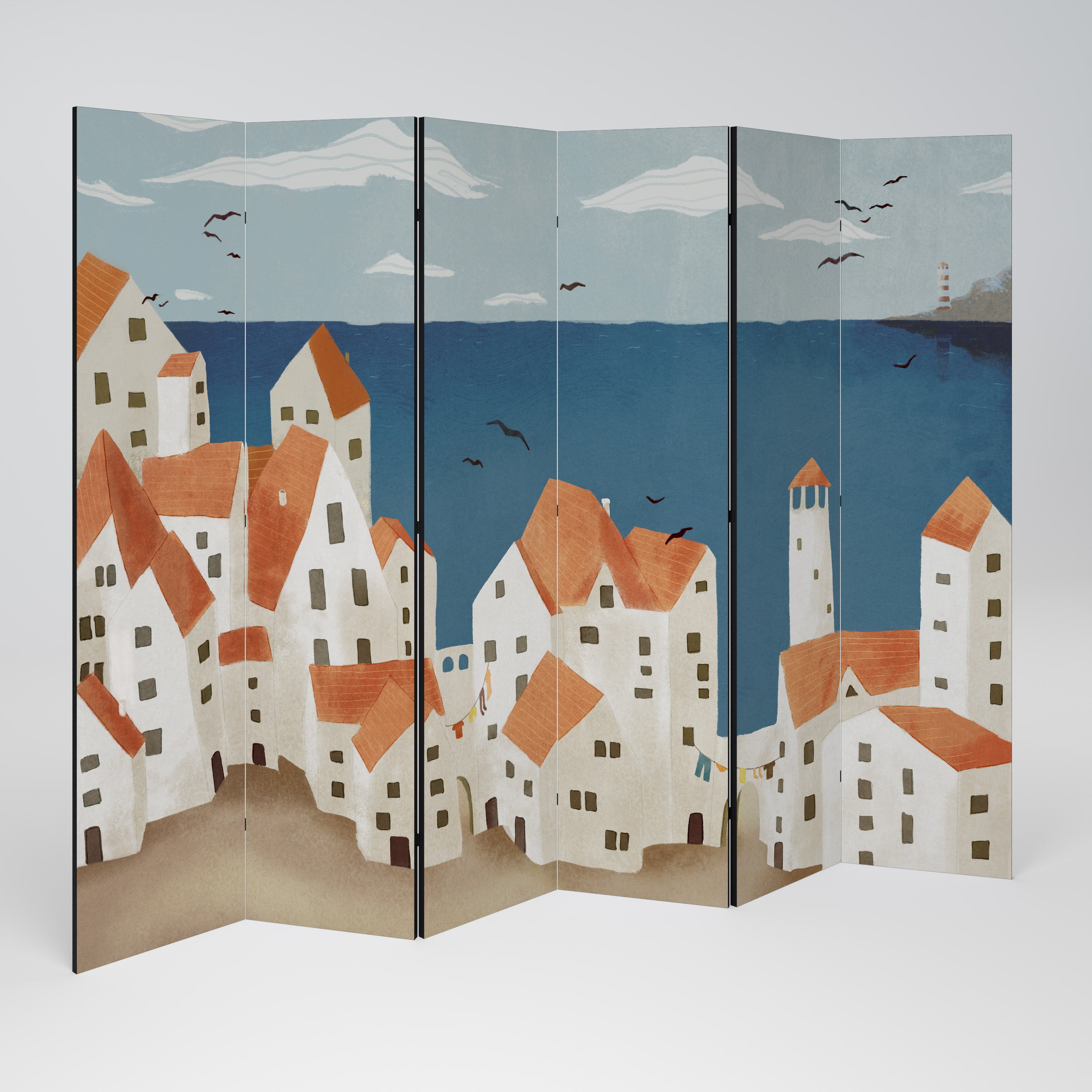 COASTLAND VILLAGE 6-Panel Room Divider