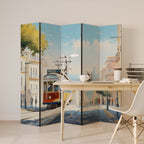 TRAMWAY DREAMSCAPE Biombo Decorativo de 5 Paneles