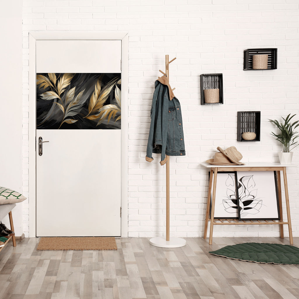 Póster horizontal autoadhesivo Mystic Gold Leaves