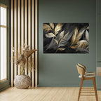 MYSTIC GOLD LEAVES Peel and Stick Horizontal Poster