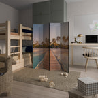 SUNSET SANDSCAPE JOURNEY Decorative 4-Panel Room Divider