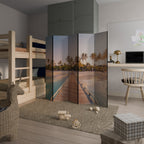 SUNSET SANDSCAPE JOURNEY Biombo Decorativo de 5 Paneles