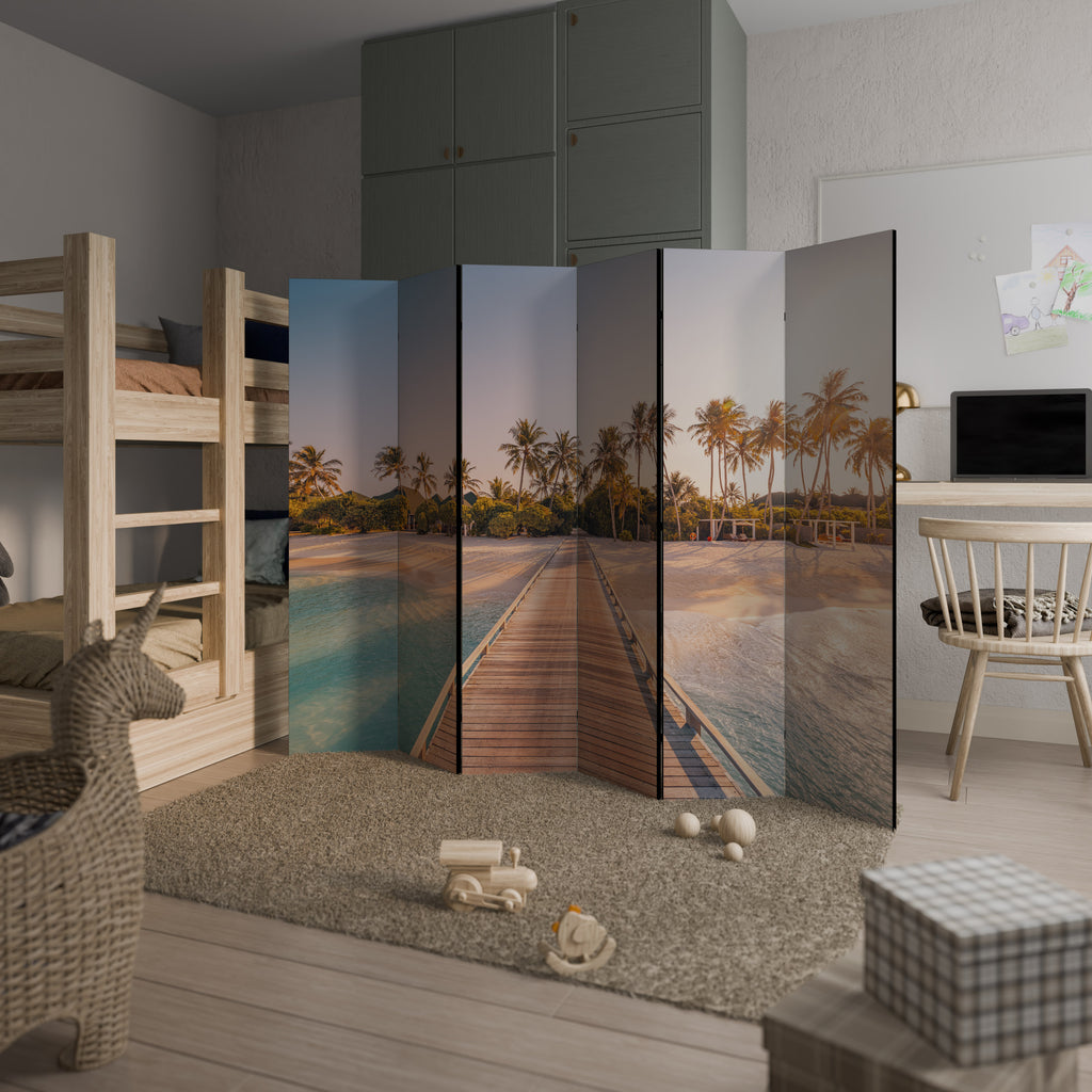 SUNSET SANDSCAPE JOURNEY 6-Panel Room Divider