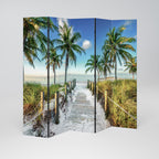 BREEZY COASTAL RETREAT Biombo Decorativo de 5 Paneles