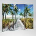 BREEZY COASTAL RETREAT Decorative 6-Panel Room Divider