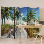 BREEZY COASTAL RETREAT Decorative 6-Panel Room Divider