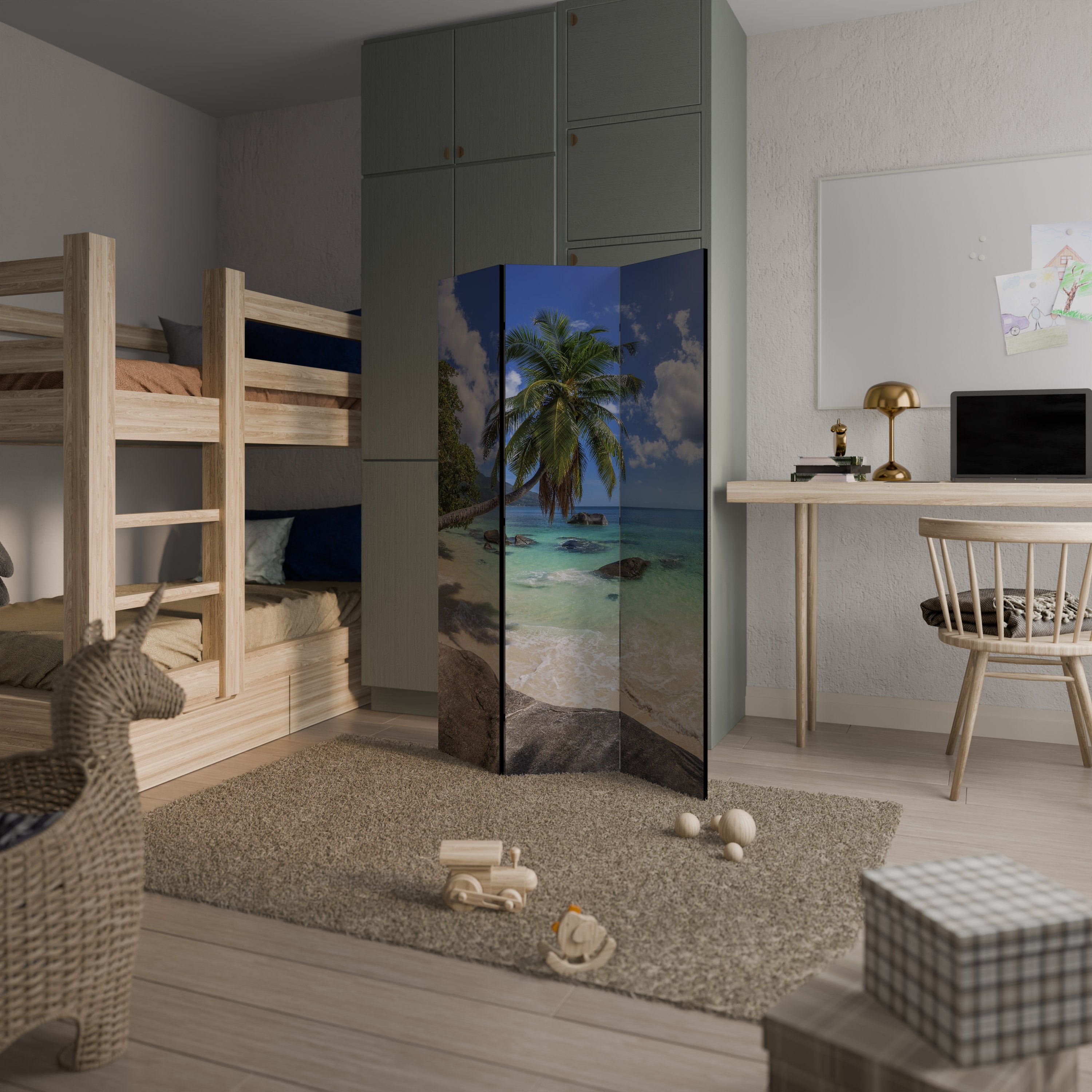 OASIS OF CALM Biombo de 3 paneles