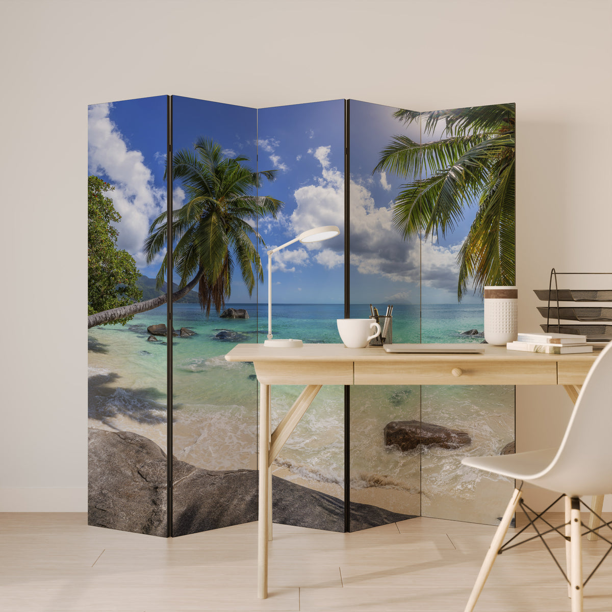 OASIS OF CALM Biombo de 5 paneles